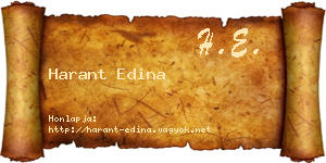 Harant Edina névjegykártya
